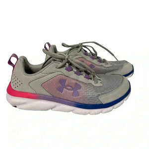 Under Armour Pink Purple Charged Assert Women's Size 6 Athletic Shoes